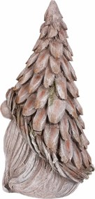 Dekoracja ogrodowa głowa krasnala, szary, 24 x 21 x 43 cm