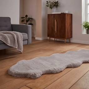 Jasnoszary syntetyczny chodnik 60x180 cm Super Teddy – Think Rugs