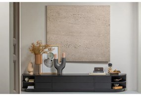 Czarna modułowa szafka pod TV z litego drewna sosnowego 78x40 cm Finca – WOOOD