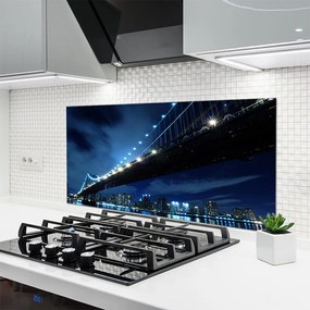 Panel Szklany do Kuchni Panorama Nowoczesnego Mostu