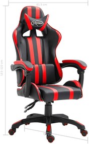 Czerwony ergonomiczny fotel dla gracza - Nirva