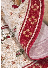 Czerwony okrągły dywan z mieszanki bawełny ze świątecznym motywem ø 160 cm Toy's Delight Red Christmas – Villeroy&amp;Boch