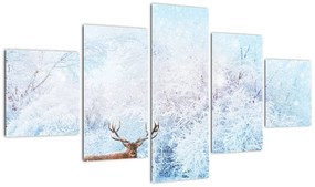 Obraz majestatycznego jelenia (125x70 cm)