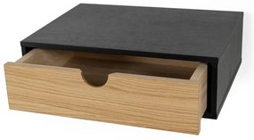 Czarna wisząca szafka nocna Woodman Farsta