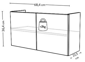 Biały element regału modułowego 68,5x68,5 cm Bridge – Tenzo