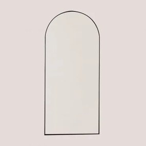 Metalowe Lustro Ścienne Belm Czarna & 90 X 200 Cm - Sklum