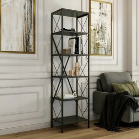 Regał Suadi Anthracite and Black
