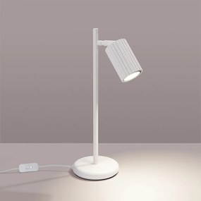 Lampa biurkowa minimalistyczny Gloow, aluminium - 1 źródło światła 3000K - L.14.5 x H.43 cm - biały