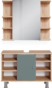 Zestaw mebli łazienkowych zielony 60x32x54 fynn