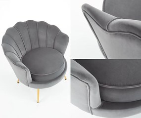 Tapicerowany fotel w stylu glamour Amorinito