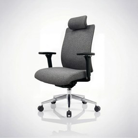 Fotel biurowy ergonomiczny obrotowy ciemnoszary: VECTOR