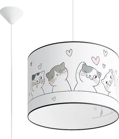 Lampy Wiszące Nowoczesny Cat, Pvc - 1 Źródło - L.40 X H.95 Cm - Wielokolorowy