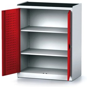 Szafa warsztatowa MECHANIC, 1170 x 920 x 500 mm, 2 półki, czerwone drzwi