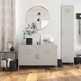 Jasnoszara metalowa szafka 37x182 cm Bradford – Støraa