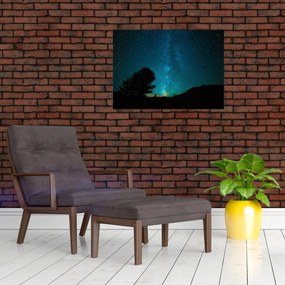 Obraz nocnego nieba z gwiazdami (70x50 cm)