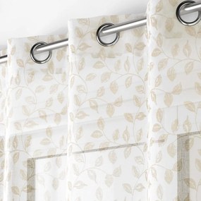 Beżowa firanka z woalu 137x280 cm Farandole – douceur d'intérieur