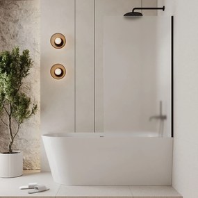 Parawan nawannowy prostokątny MOLIS Classic Satin szkło satynowe matowe | Różne rozmiary : Kolor profili kabiny - chrom / srebrny, Rozmiar - 70x140 cm