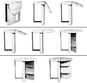 Składany stół do jadalni Middle Walnut