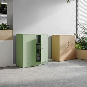 Szafka metalowa BEATA, 900 x 930 x 400 mm, Fresh Style: pastelowy zielony