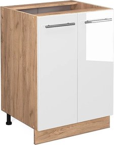 Szafki kuchenne biały wysoki połysk 60x51.6x82 fame-line