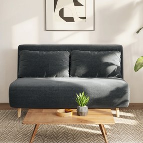 HOMCOM Sofa z funkcją spania, łóżko dla gości, 3-stopniowe regulowane oparcie, wygląd sztruksu, do 120 kg, 141 x 90 x 81 cm, Ciemnoszary