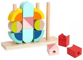 Tooky toy  kreatywne drewniane klocki przestrzenne 3d krab