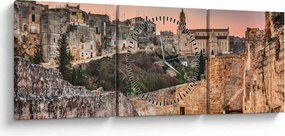 Obraz - Gravina w Apulii, Włochy (z zegarem) (90x30 cm)