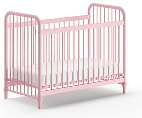 Różowe metalowe łóżeczko 60x120 cm BRONXX – Vipack