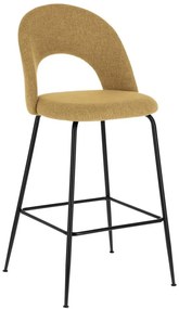 Musztardowe hokery zestaw 4 szt. (wysokość siedziska 63 cm) Mahalia – Kave Home