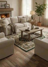 Zielony dywan rustykalny R8-W18