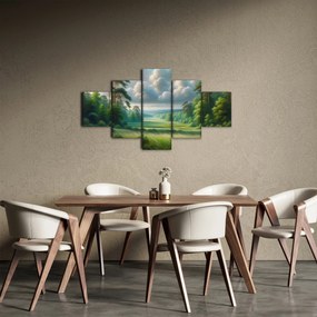 Obraz - Zielony krajobraz (125x70 cm)