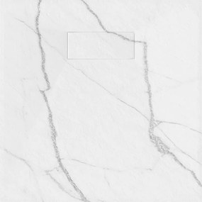 Mexen Hugo brodzik kwadratowy SMC 80 x 80 cm, biały kamień - 42158080