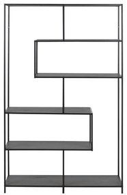 Czarny regał w dekorze jesionu 114x185 cm Seaford – Actona