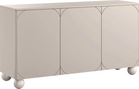 Komoda Sonatia II 150 cm trzydrzwiowa - kaszmir / nogi kule