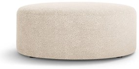 Beżowy puf z materiału bouclé Dia – Micadoni