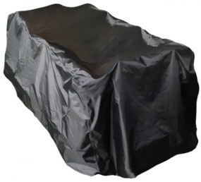 Czasza parasola ochronny na stół 220x100 cm + 6 do 8 rozkładanych krzeseł