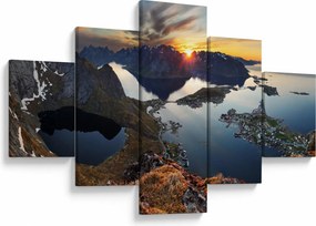 Obraz - Krajobraz górski, Norwegia (125x70 cm)