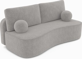 Masseno Sofa ROTONDO z funkcją spania i pojemnikiem na pościel, Rozkładana sofa - Szary, ANTHOLOGY 15