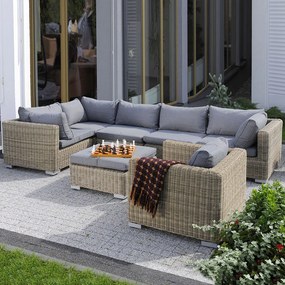 Zestaw mebli ogrodowych z technorattanu Dorothee cappuccino PATIO