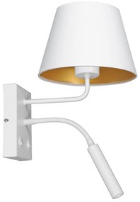 Lampa ścienna ARDEN 1xE27/60W + 1xG9/8W/230V biała/złota