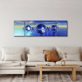 Obraz abstrakcji - woda (170x50 cm)