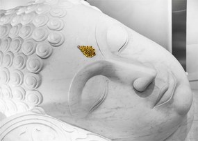Obraz na szkle - Biały Budda (70x50 cm)