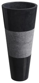Umywalka stojąca z marmuru - Czarny - szer. 40 x dł. 40 x wys. 90 cm - PULOA