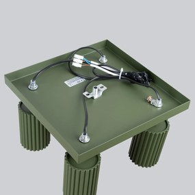Plafon czteropunktowy KARBON 4 zielony oliwkowy kwadratowy SOLLUX  LIGHTING