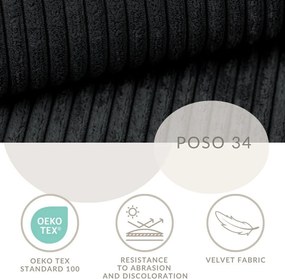 Antracytowe łóżko kontynentalne ze schowkiem 180x200 cm Fresco – Maison de Rêve