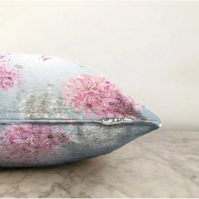 Niebieska poszewka na poduszkę z domieszką bawełny Minimalist Cushion Covers Peony, 55x55 cm