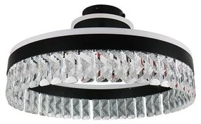 LED Ściemnialny żyrandol natynkowy LED/75W/230V 3000-6500K czarne + Pilot zdalnego sterowania