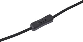 Nowoczesna lampa stołowa drewniana z matowym szarym szkłem - Umbra