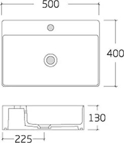 Umywalka nablatowa KW8085