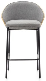 Szaro-naturalny hoker (wysokość siedziska 65 cm) Eamy – Kave Home